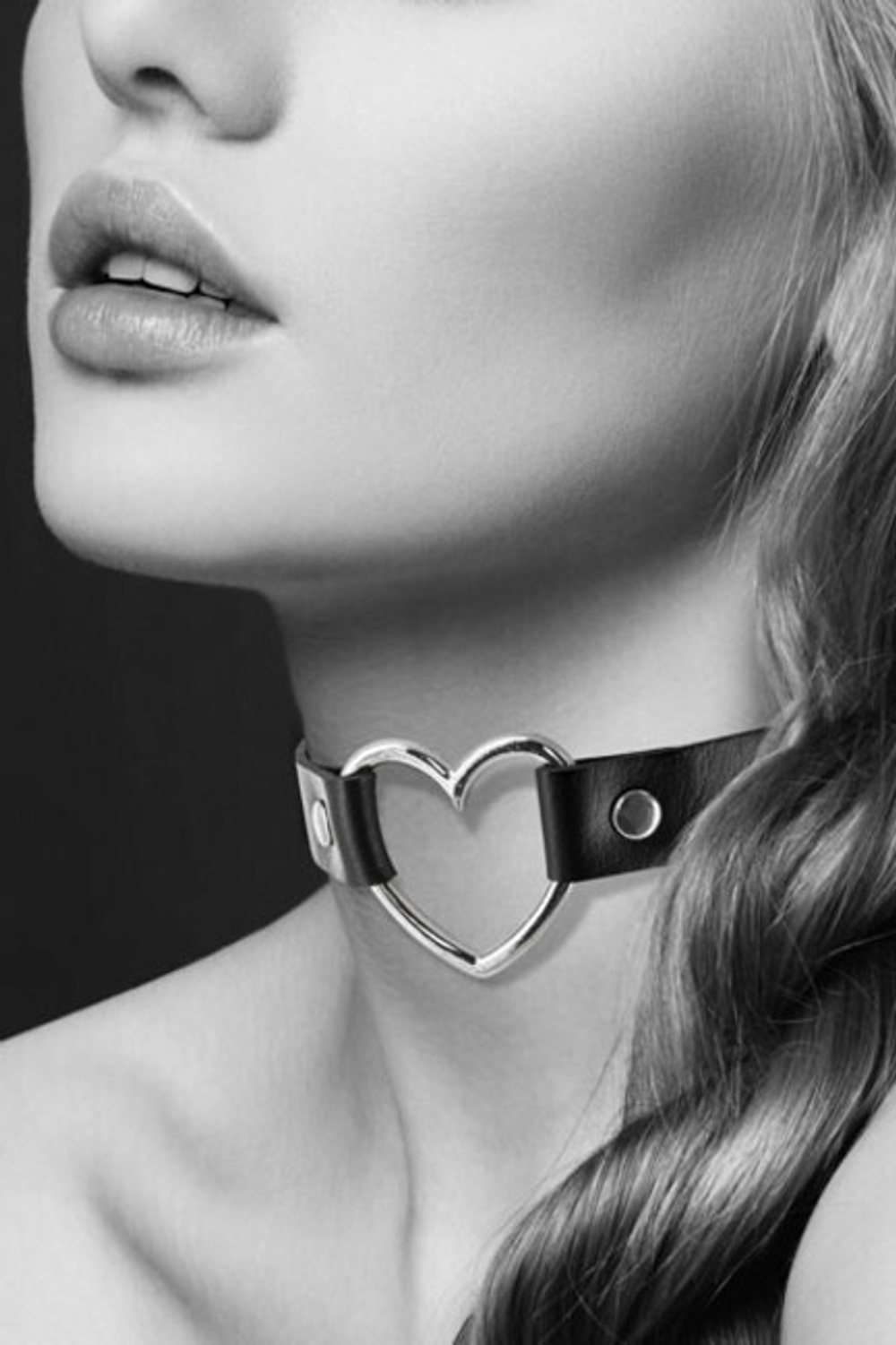 Чокер сердце "Collier Coeur" (Цвет: черный)