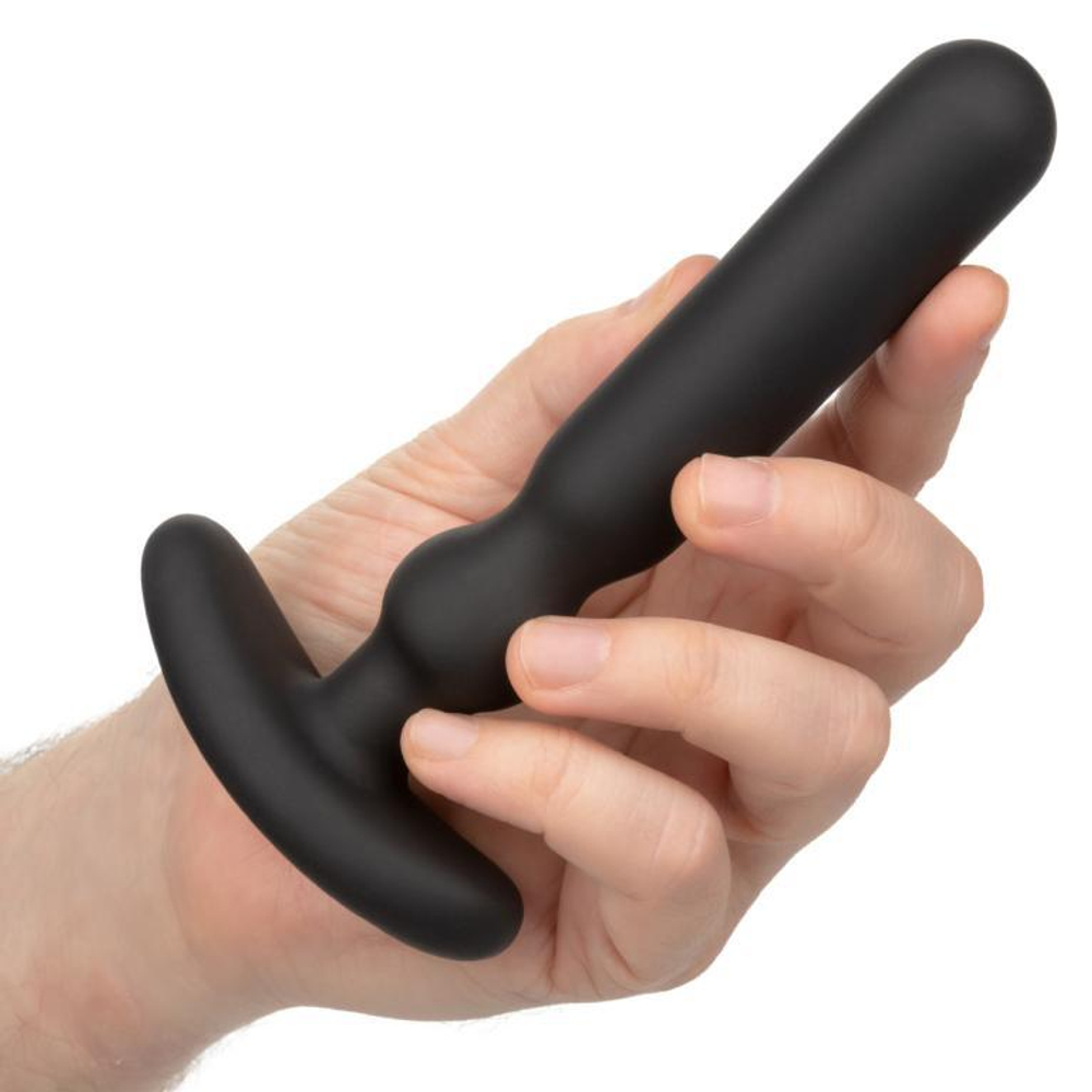 Черный анальный вибростимулятор Rechargeable Large Anal-T - 15 см. (Цвет: черный)