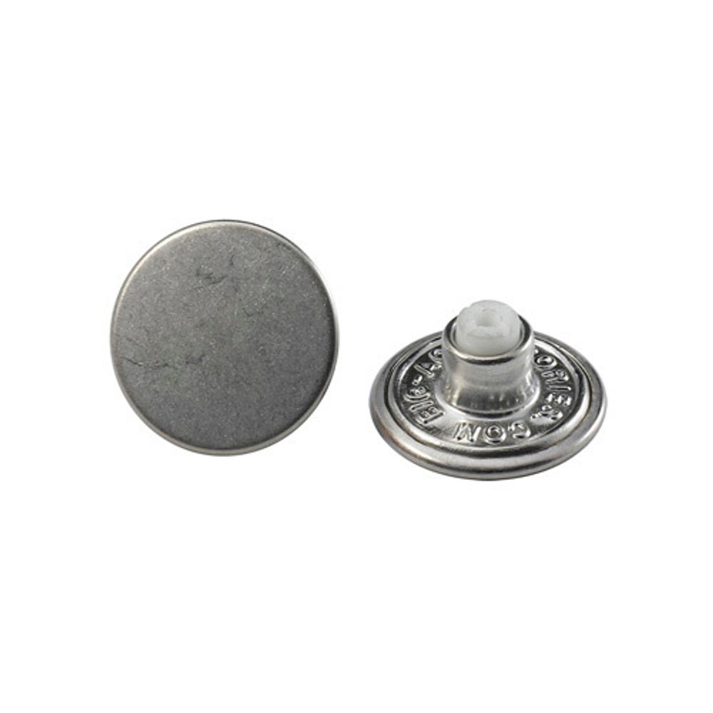 Пуговицы джинсовые ⌀17 мм, фиксированная ножка (БЕЗ ГВОЗДЯ), сер, 100 шт Пуговицы джинсовые ⌀17 мм, фиксированная ножка (БЕЗ ГВОЗДЯ), сер, 100 шт