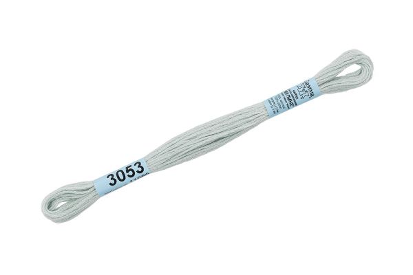 Мулине Gamma 100% хлопок, цв.3053 бл.бл.голубой, 24 мотка по 8 метров