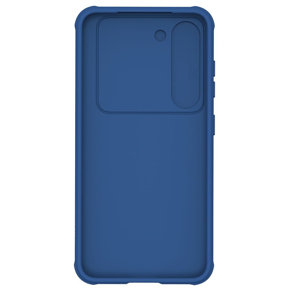Чехол синего цвета с сдвижной шторкой для камеры от Nillkin на Samsung Galaxy S23+ Плюс, серия CamShield Pro Case