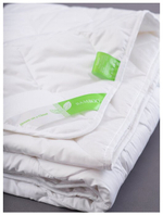 Одеяло GoldTex HomeTextile BAMBOO бамбук/сатин-жаккард 172*205см. 2сп. Белый