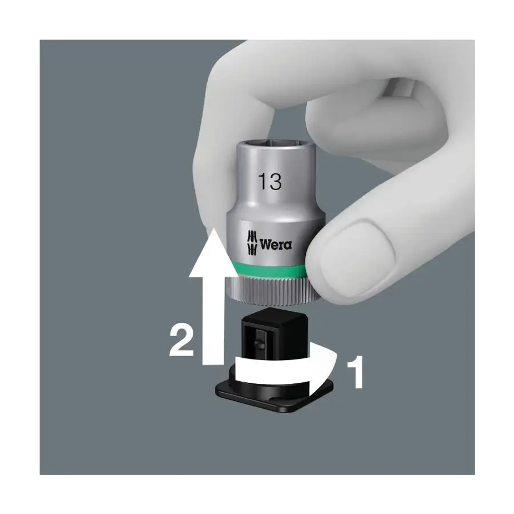 Набор с трещоткой 8006 SC 1 Zyklop Hybrid-, привод 1/2", метрический, 13 предметов WERA 05004090001