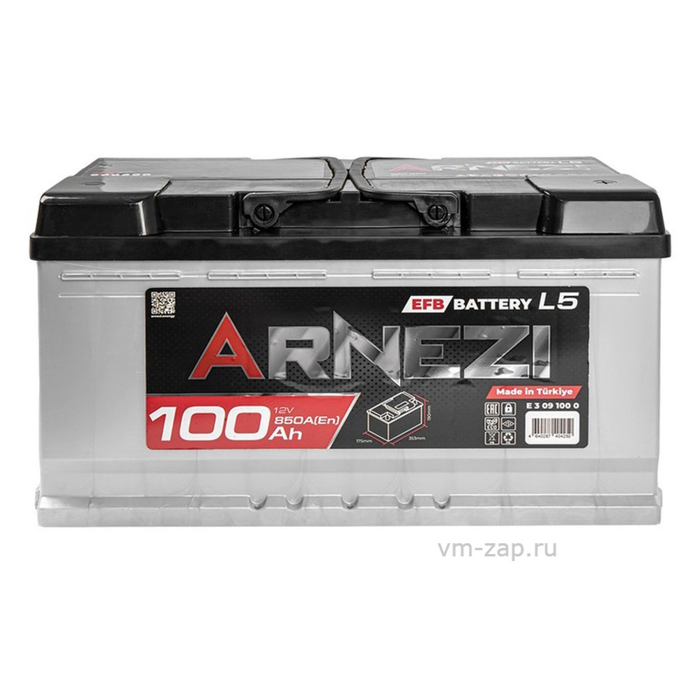 Аккумулятор ENRUN EFB Start-stop 110 А/ч обратный R+ 353x175x190 L5 EN 880 А