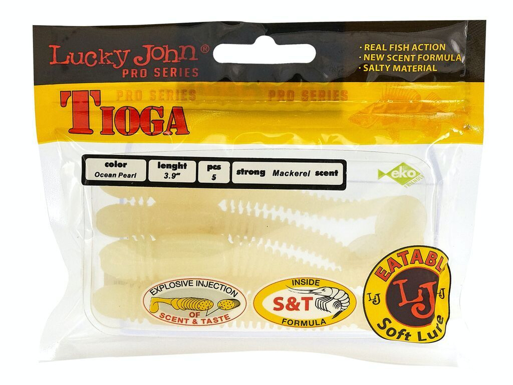 Виброхвосты съедобные LJ Pro Series TIOGA 3.9in (10 см), цв. 033, 5 шт.