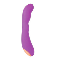 Фиолетовый силиконовый вибромассажер 22,2см для стимуляции точки G Bior Toys Cosmo CSM-23056