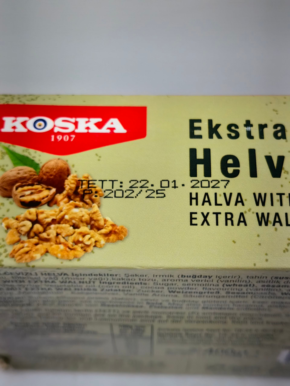 Халва Koska Ekstra Cevizli Helva с грецким орехом, 400 г (Турция)