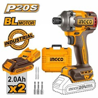 Аккумуляторный импульсный винтоверт 20В BL 285Hm 2хАКБ и ЗУ кейс INGCO CIRLI2028 INDUSTRIAL