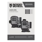 Лазерный уровень мультипризменный Denzel DLV-360-3C, 30 м, зеленый луч, Li-Ion 2,4 Aч, кейс