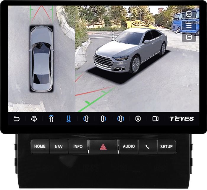 Магнитола для Toyota Land Cruiser 200 2015-2021 (с JBL, рамка тип 1) - Teyes CC3-2K-360 монитор 13" 2K QLED на Android 10, Быстрая, CarPlay, 4G SIM-слот, 4 камеры в комплекте