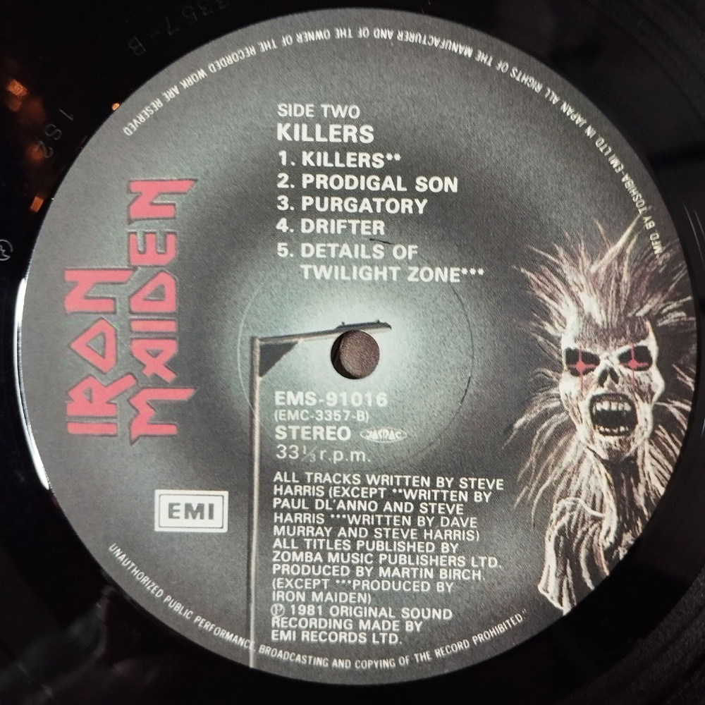 Винтажная виниловая пластинка LP Iron Maiden Killers (Japan 1981) (Obi Copy) EMS-91016