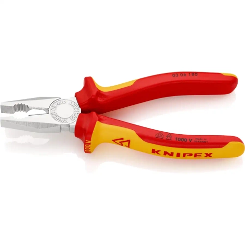 Плоскогубцы комбинированные хромированные 180 мм Knipex 03 06 180