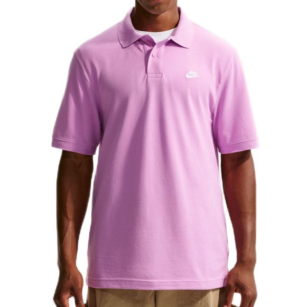 Теннисное поло Nike Club Pique - light magenta/white