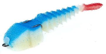 Приманка поролоновая 3D Ex WORM WBlue 10см под офсетный крючок № 1, 2, 4