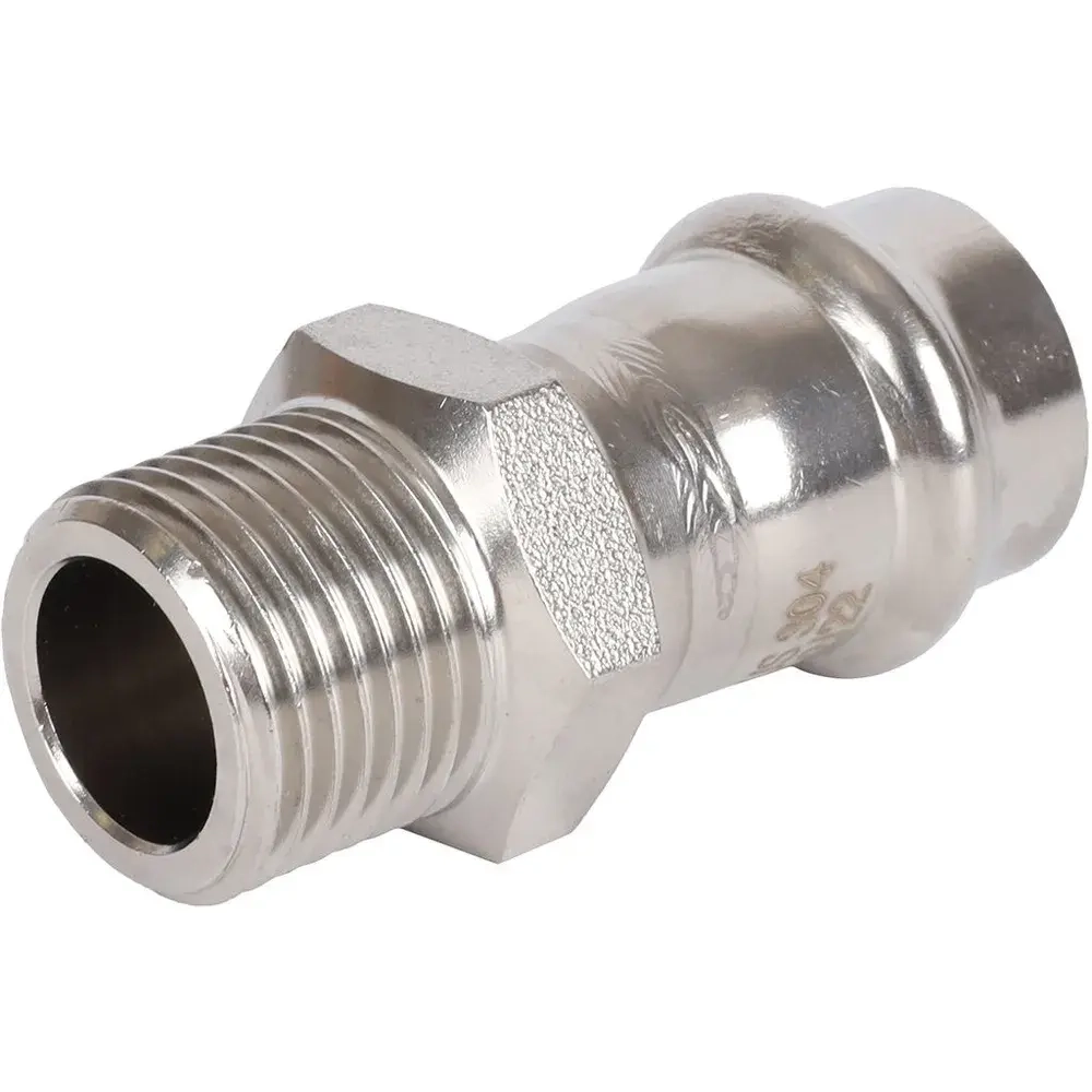 ROMMER Переходник с НР 18x1/2" из нержавеющей стали прессовой
