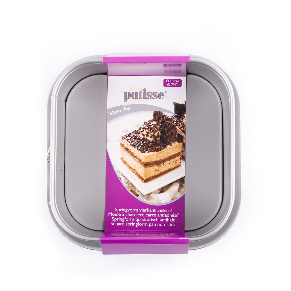 Форма для выпечки квадратная разъемная Patisse Silver 18 × 18 × 8 см