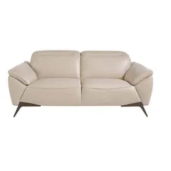 Диван 2-х местный 6131/KF072-2P-M5652 с обивкой из серо-бежевой кожи