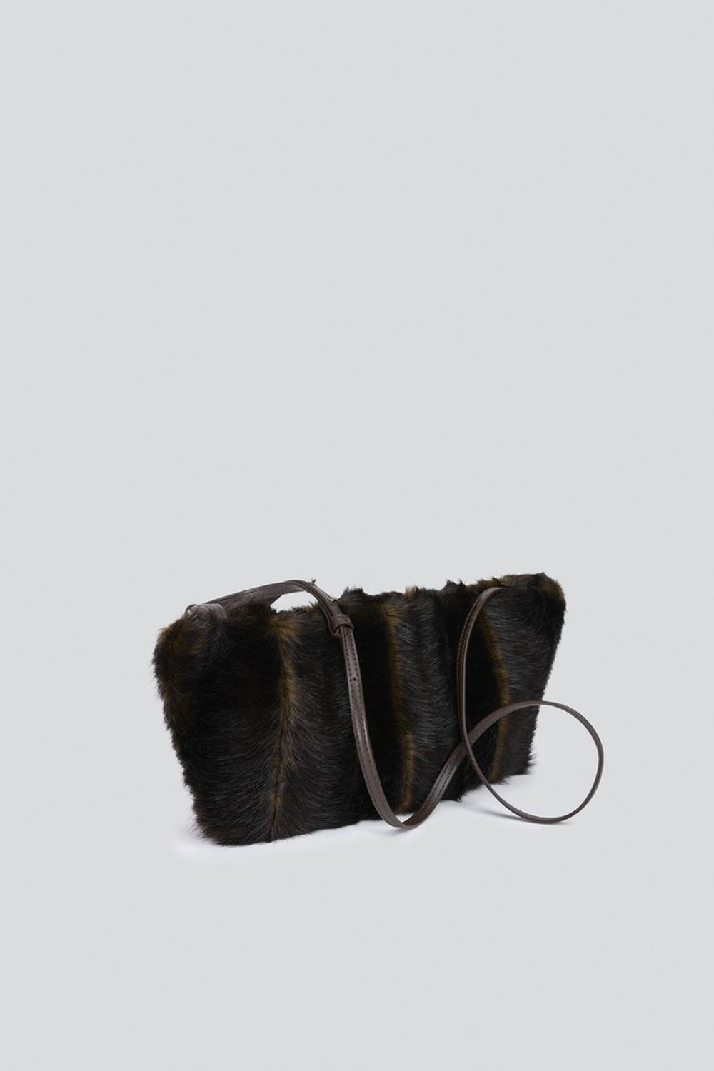 ZARA X BAISI GUADAGNINO СУМКА ЧЕРЕЗ ПЛЕЧО С ТЕКСТУРОЙ, КОРИЧНЕВЫЙ