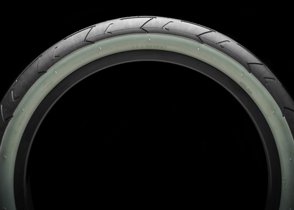 BMX покрышка DUO High Street 65 PSI 20 x 2.40 черный\ военный зеленый корт