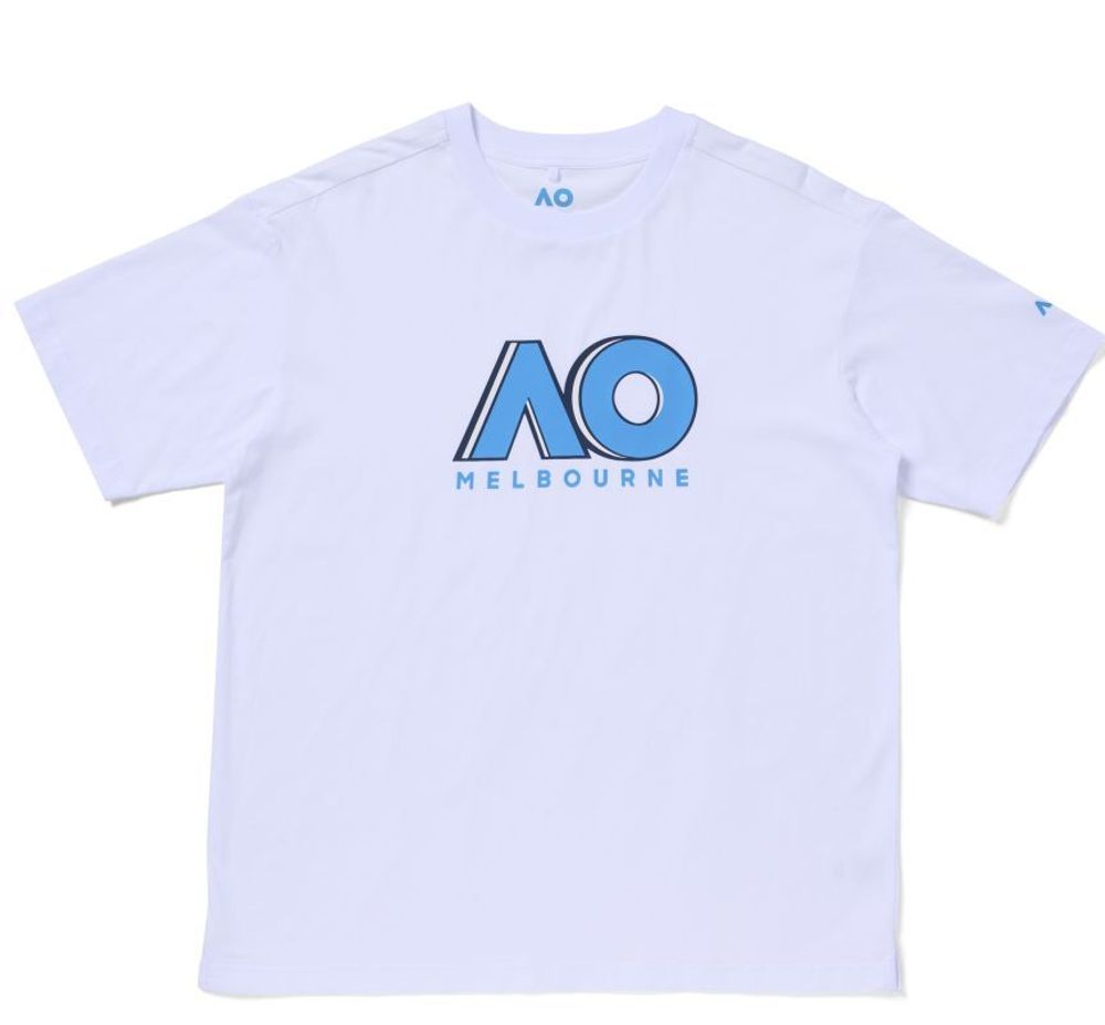 Мужская теннисная футболка Australian Open Logo Tennis - white