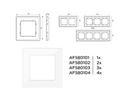 AF580102 Рамка ALFA Arctic (Белый Стекло органическое) 2-ая