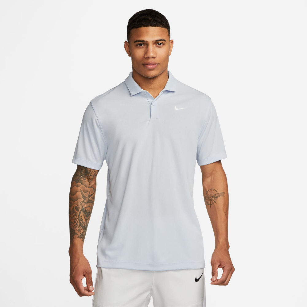 Мужское теннисное поло Nike Dri-Fit Court Solid Polo Men - White