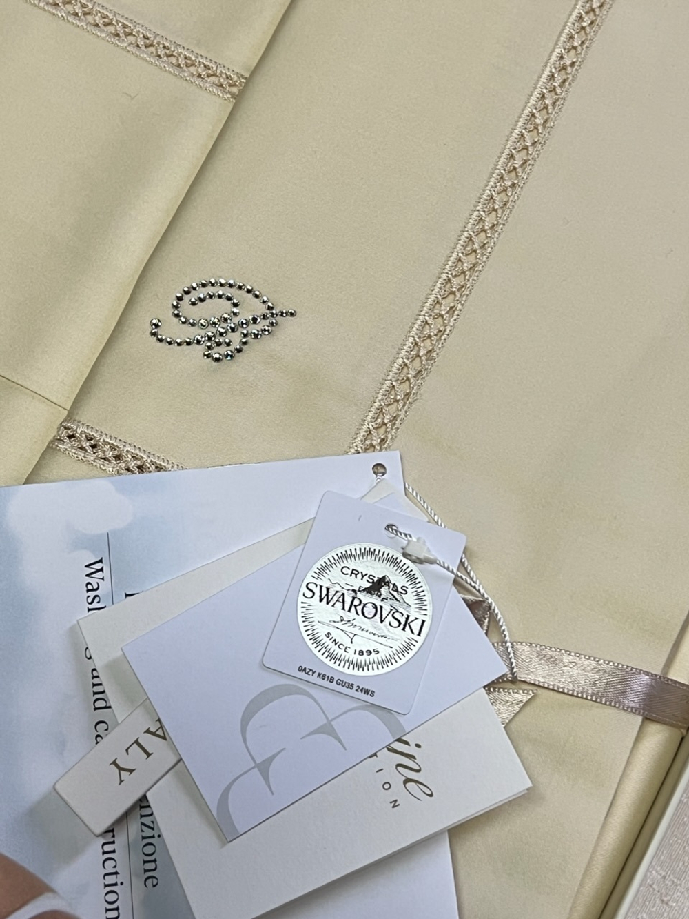Постельное белье 2 спальное евро Blumarine Blunotte Avorio 1638