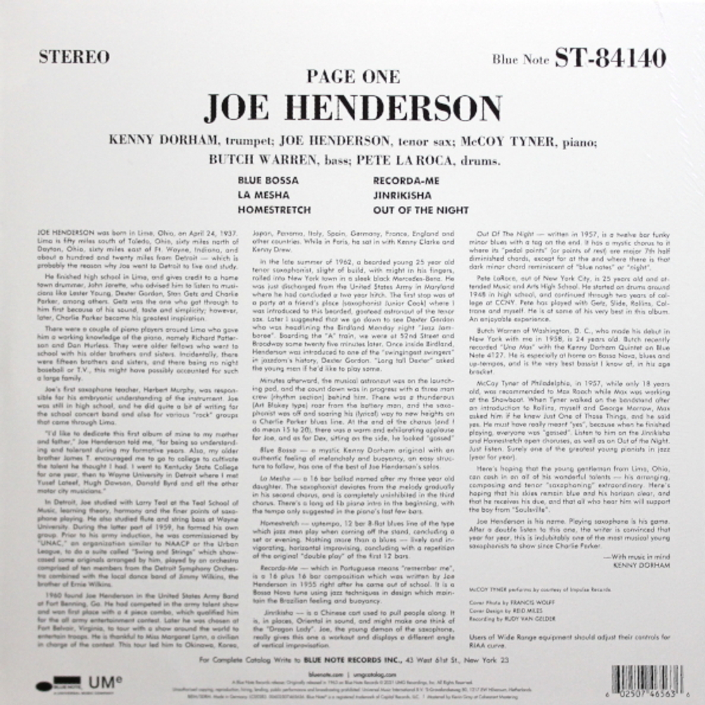 Joe Henderson / Page One (LP)