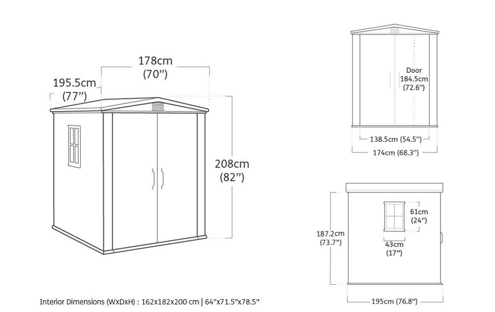 Пластиковый хозблок Keter Factor 6x6