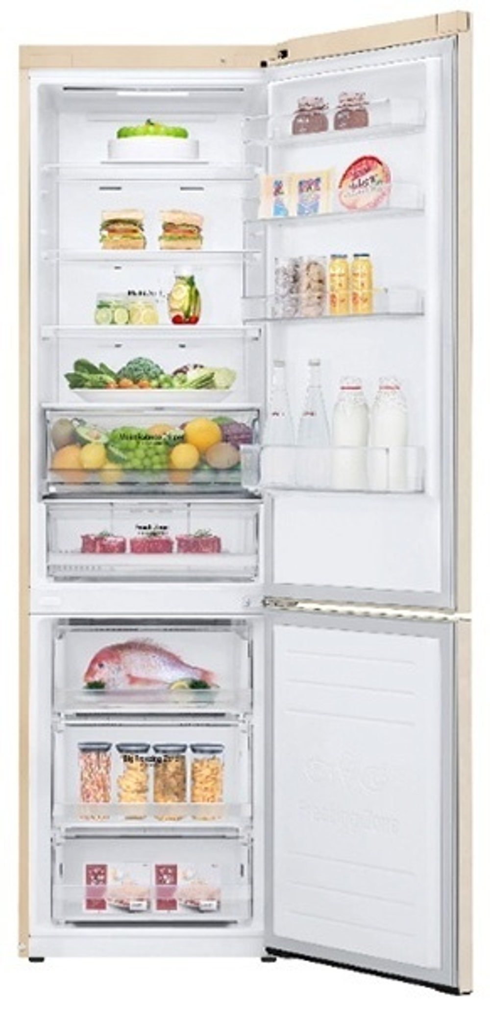 Холодильник LG GC-B509MEWM бежевый