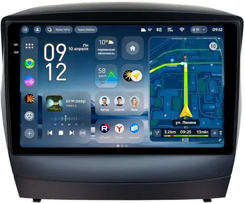 Магнитола для Hyundai iХ35, Tucson 2 2009-2015 (штатный усилитель, прямое подключение) - Teyes CC4-PRO монитор 9.5" 2K QLED на Android 13, Быстрейшая, Snapdragon 778G, ИИ, CarPlay, DSP, 4G SIM-слот