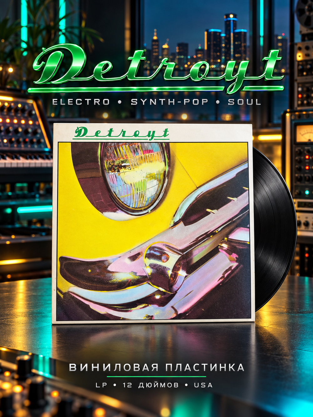 Detroyt – Detroyt - Electro, Synth-pop, Soul - USA 1984 Виниловая пластинка 12 дюймов