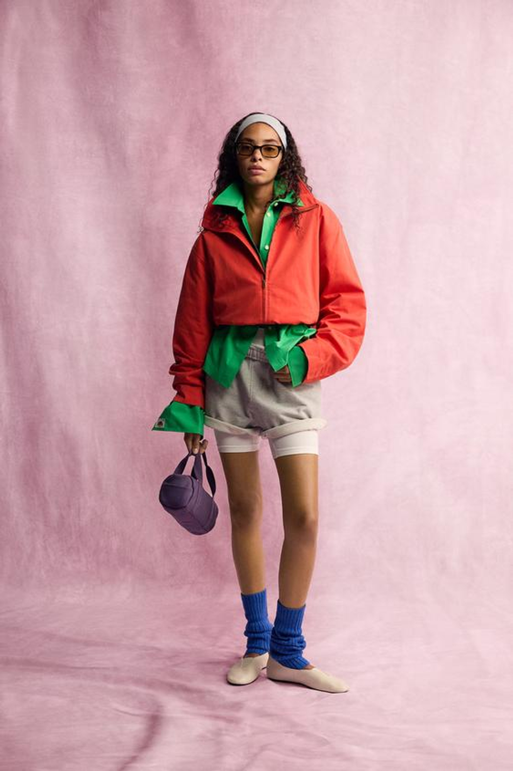 ZARA - FRUIT OF THE LOOM™ КУРТКА С ВЫСОКИМ ВОРОТНИКОМ, КРАСНЫЙ