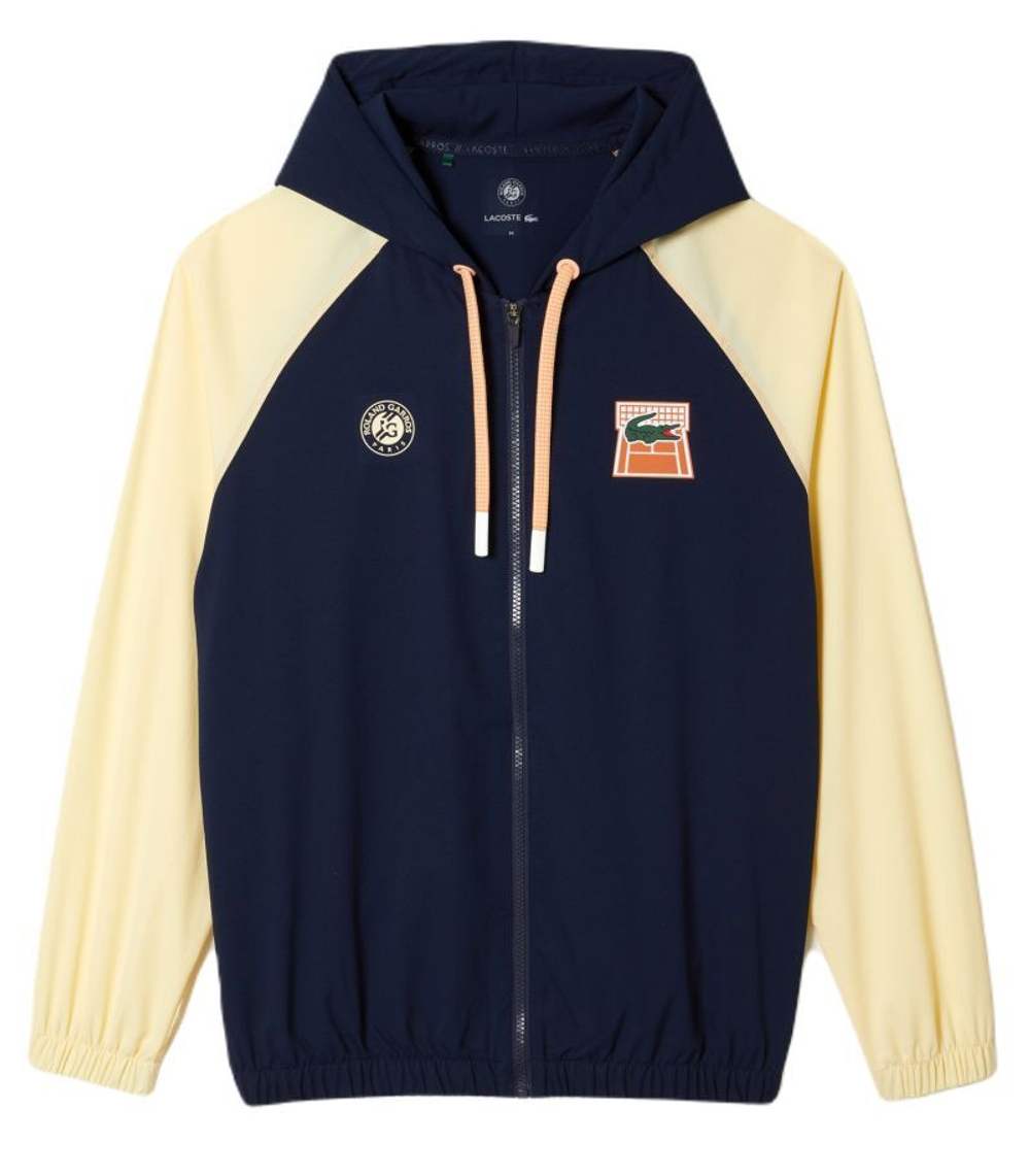 Мужская теннисная кофта Lacoste SPORT Roland Garros Edition Zip Sweatshirt - небесный