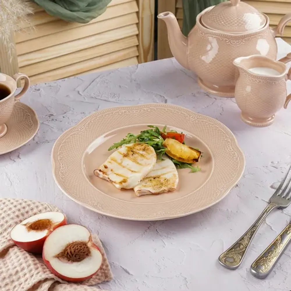 Тарелка d 27 см h3,2 см Aristocrat Peach Tea Noble [6]