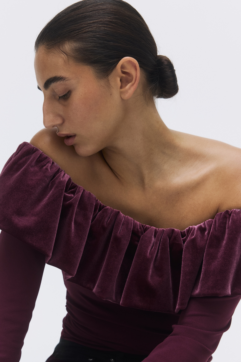 Боди с открытыми плечами - H&M