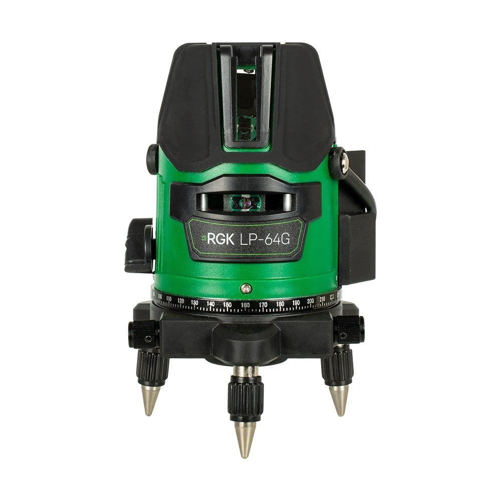 Комплект: лазерный уровень RGK LP-64G с зеленым лучом + штатив RGK LET-170, RGK