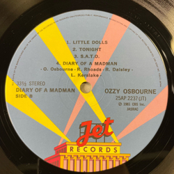 Винтажная виниловая пластинка LP Ozzy Osbourne, Diary Of A Madman (Япония 1981) (Без Оби)
