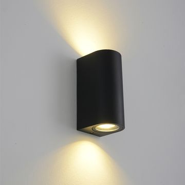 Уличный настенный светильник 2*GU10 CLT 527W2 BL чёрный Crystal Lux