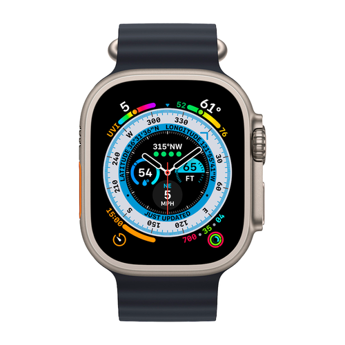Умные часы Apple Watch Ultra GPS + Cellular, 49mm, Titanium Midnight Ocean Band (Темная ночь)