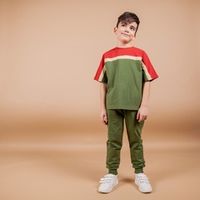 Футболка Колор блок "Хаки" подростковая
