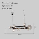 Люстра 8828P/S black/clear