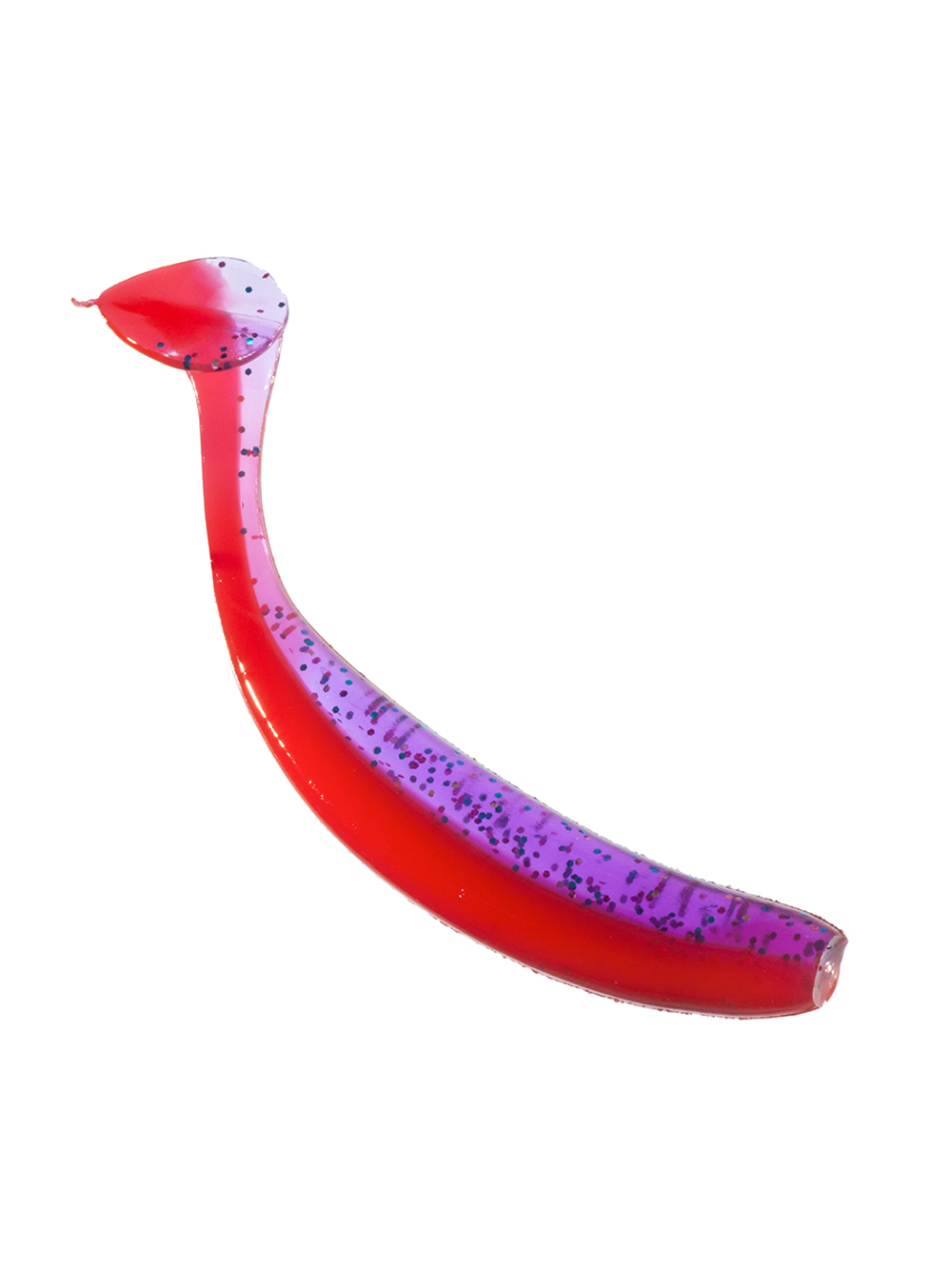 Приманка ZUB-IZI 165мм(6,5")-4шт, (цвет 021) фиолетовый верх - красный низ