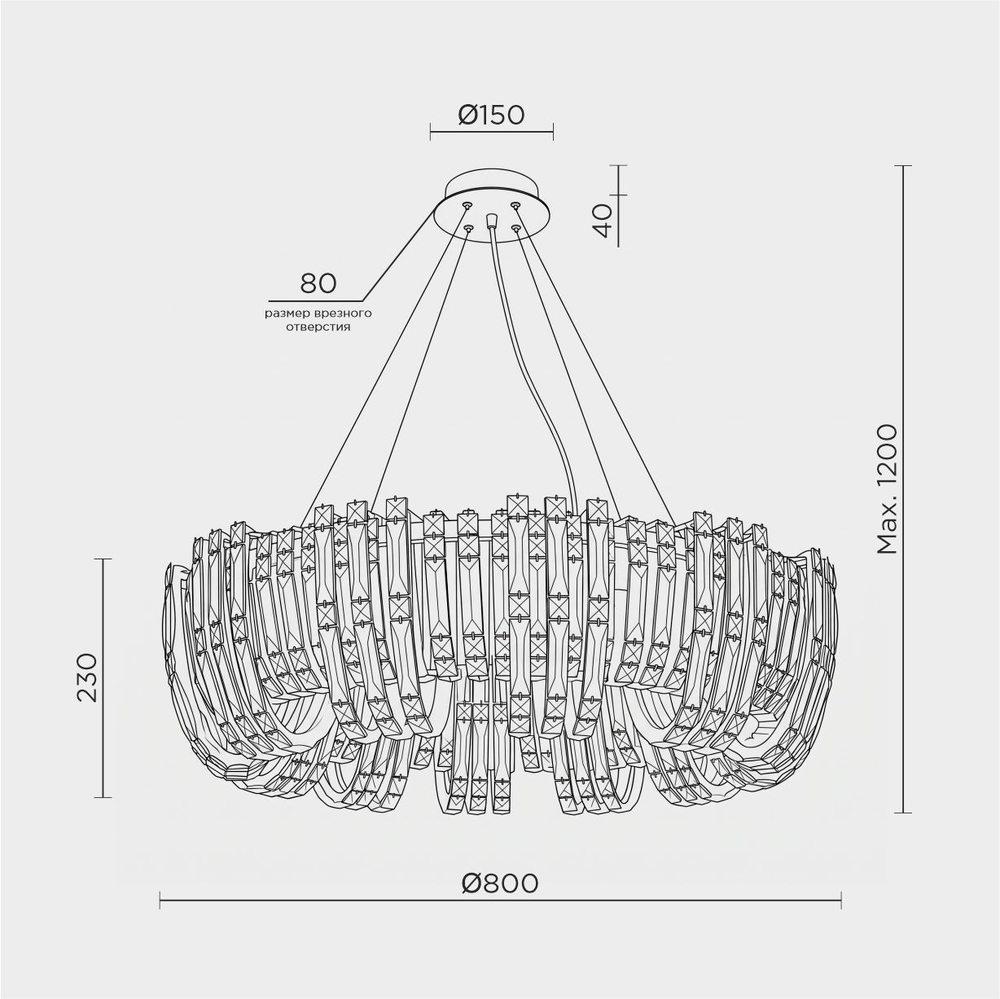 Подвесная люстра MODELUX ML.6661.800 CR
