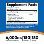 Nutricost, экстракт сосновой коры, 180 капсул (300 мг в 1 капсуле)