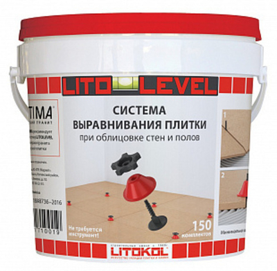 Система укладки плитки LITOLEVEL Комплект (ведро 150 шт), Litokol