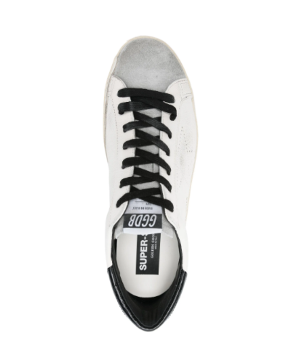 Men's Super-Star Light Beige Leather Perforated Logo