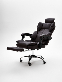 Компьютерное кресло KRESLO COMFORT Premium, экокожа, с подголовником и подлокотниками,  цвет:коричневый