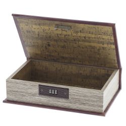 GAEM Шкатулка-книга с кодовым замком, L17,5 W7 H27 см