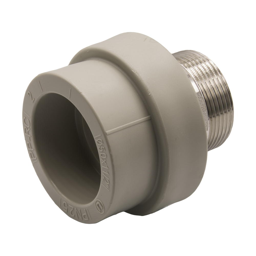 Муфта комб. нар 50х1 1/2'' под ключ EVER® СЕРЫЙ (Россия)